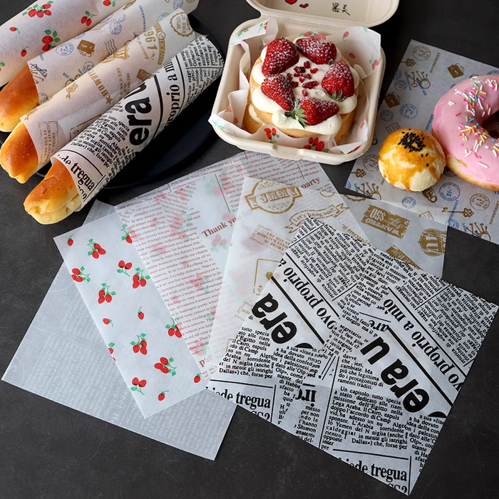 White greaseproof wrapping paper