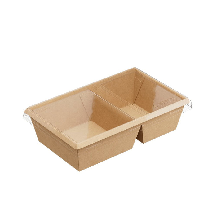 Flat lid for OneClick 800 ml 2 sections (300 pcs.) - Desdra Group