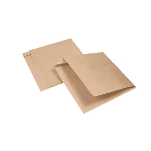 L - shape paper bag flat bottom / Brown kraft 14x18 cm (1000 pcs.) - Desdra Group