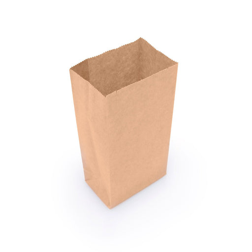 Paper bags without handles / Brown kraft 20+15x40 cm (400 pcs.) - Desdra Group