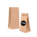 Paper bags without handles / Brown kraft 20+15x40 cm (400 pcs.) - Desdra Group